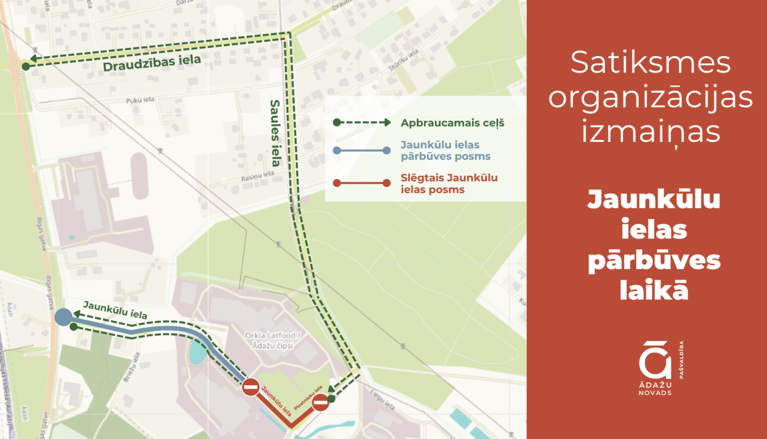 Satiksme Jaunkūlu ielā