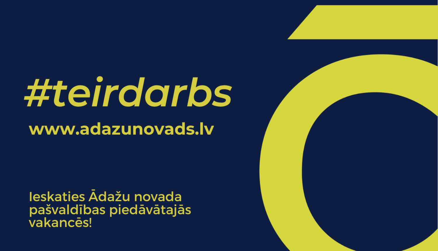 #teirdarbs, dzelteni burti uz tumši zila fona, vakances piedāvājums