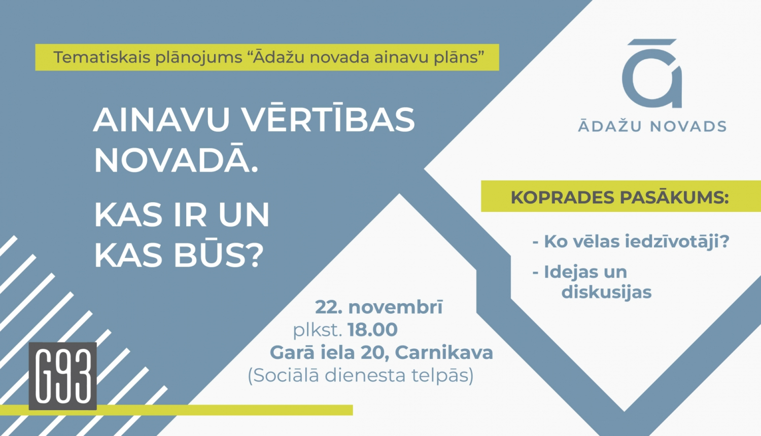 Diskusija par novada ainavu