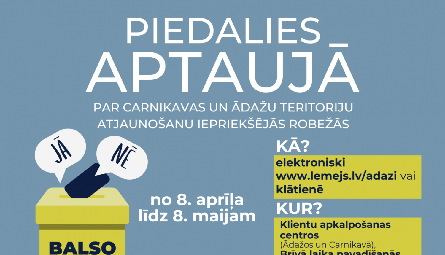 Aptauja Carnikava-Ādaži