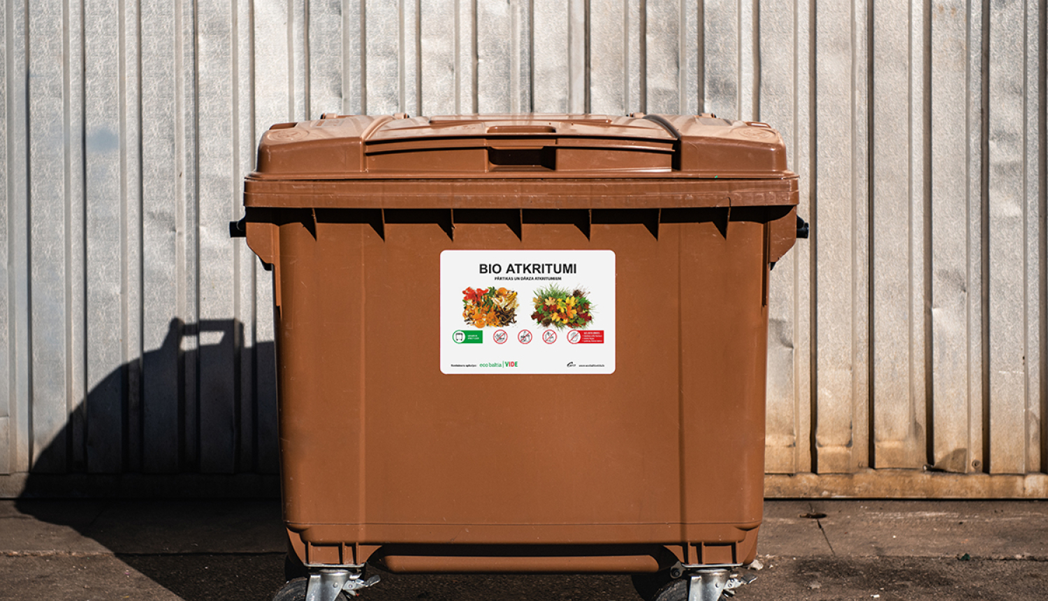 Bio atkritumu konteiners, Foto: Ieva Makare