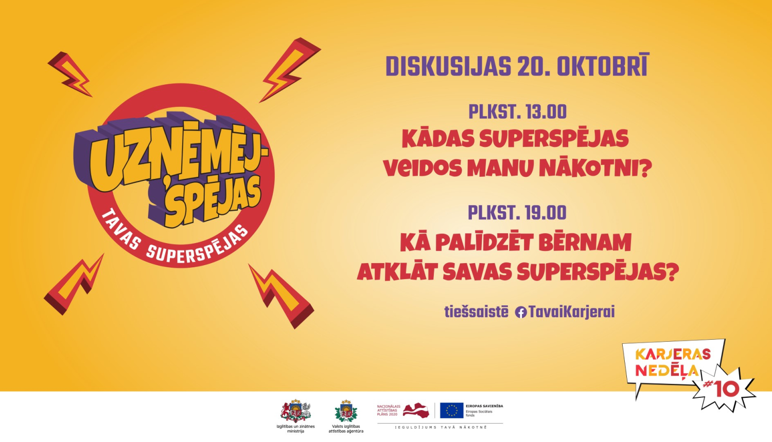Aicina uz Karjeras nedēļas diskusijām par bērnu un jauniešu uzņēmējspēju  attīstīšanu (VIDEO)