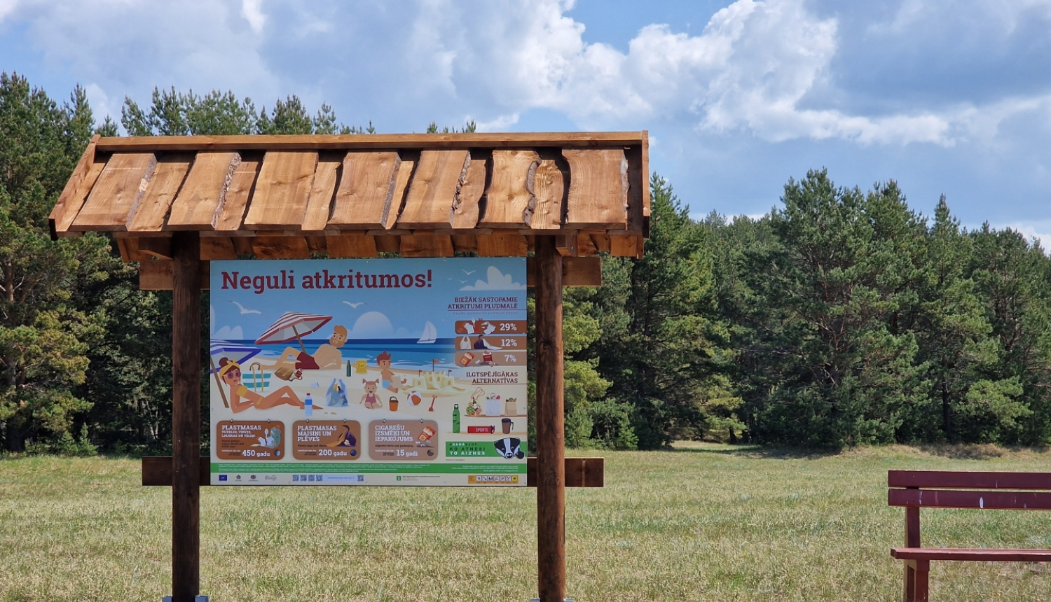 stends - neguli atkritumos