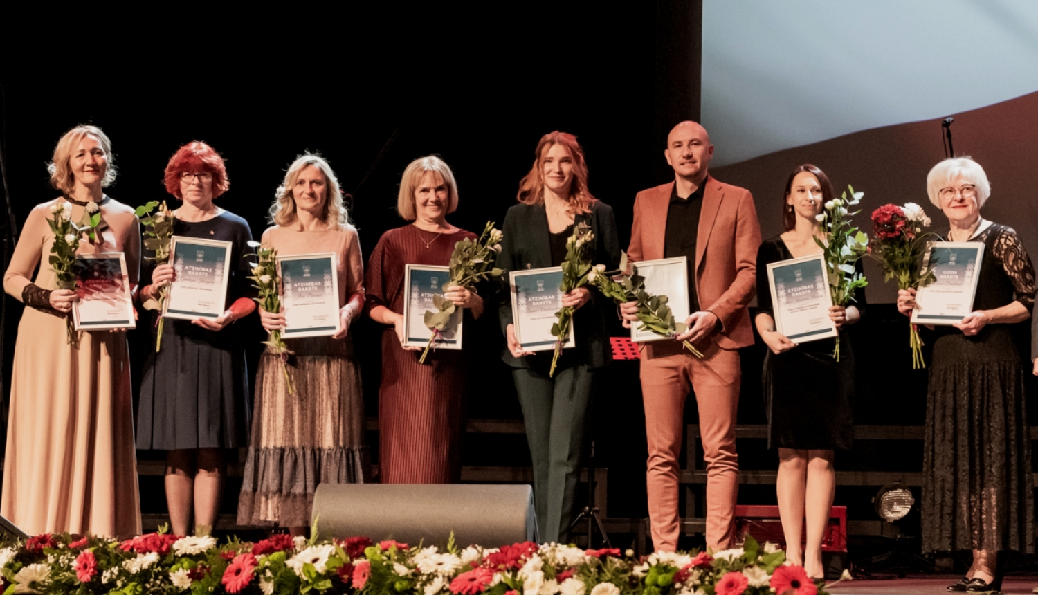 Balvas izglītībā "Ādažu novada Gada pedagogs" 2023. gada laureāti. Foto: Ineta Freimane