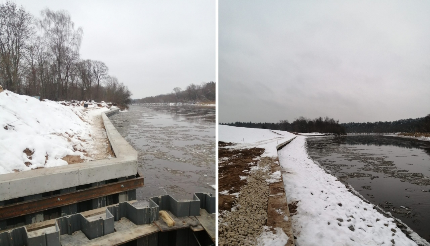 Pabeigti būvdarbi divos Gaujas krasta stiprinājumu posmos
