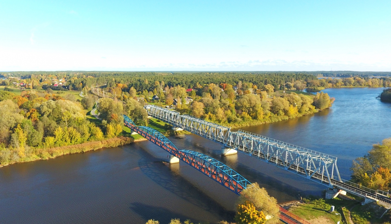 Tilts pār Gauju, dzelzceļa tilts, gājēju tilts, Carnikava