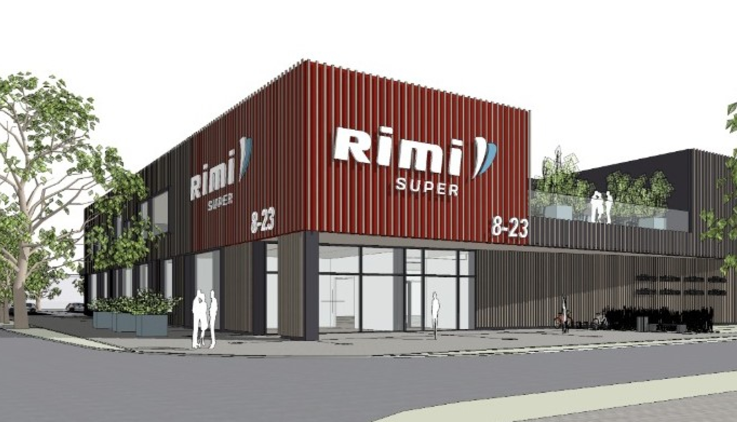 Kā, Tavuprāt, būtu jāizskatās jaunajai “Rimi” ēkai Carnikavā? Piedalies aptaujā un balso par vienu no 4 topošās Carnikavas “Rimi” ēkas apdares risinājumiem!