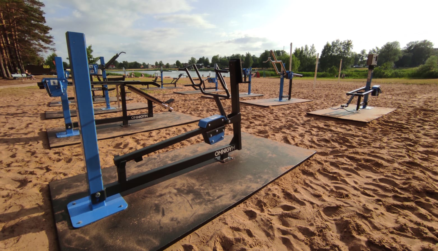 āra trenažieri Vējupes pludmalē