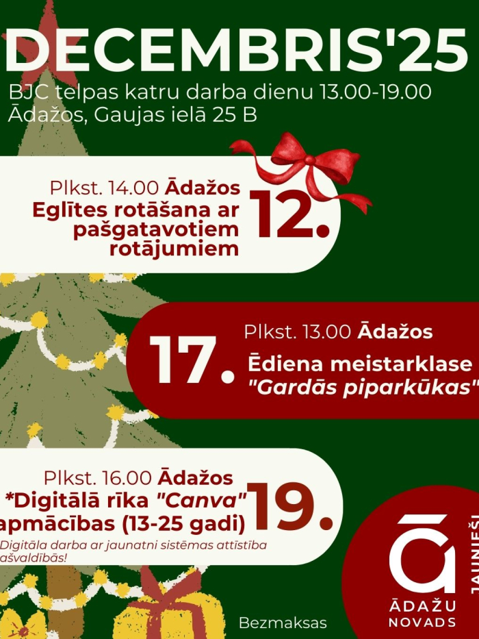 BKC aktivitātes, decembris 2025, Ādaži