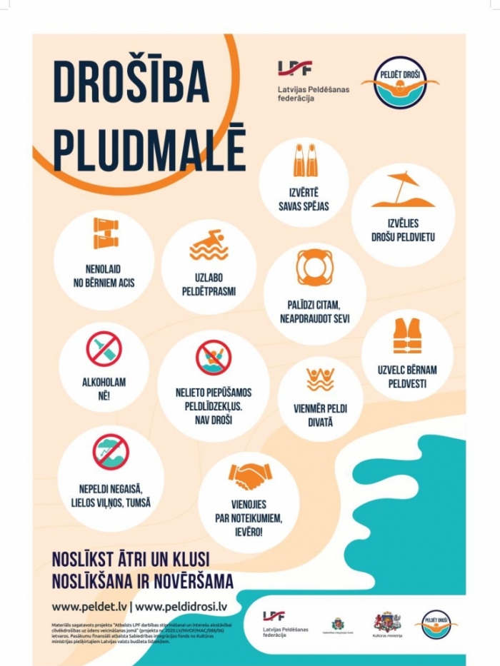 Peldēt droši - drošība pludmalē