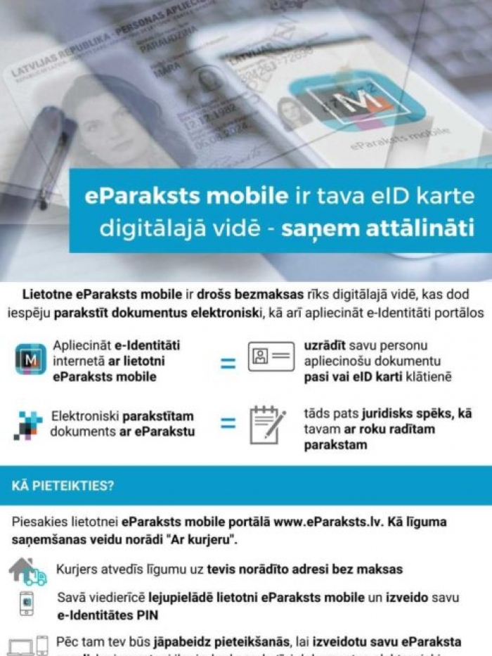 Kā pieteikties un saņemts eParaksts mobile?