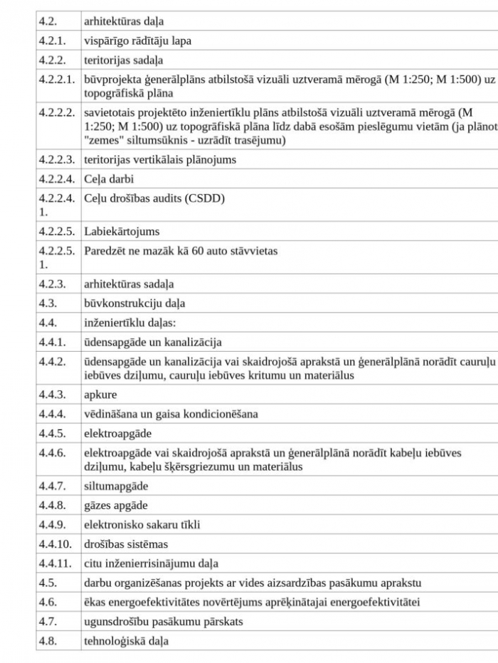 Aicinām iedzīvotājus iepazīties ar objekta projektēšanas nosacījumiem:2