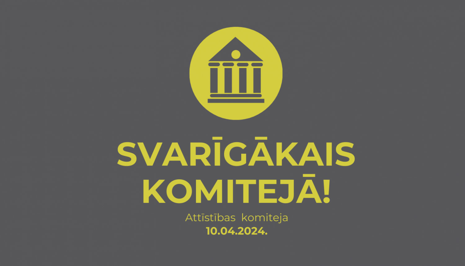 Svarīgākais attīstības komitejā, 10.04.2024.