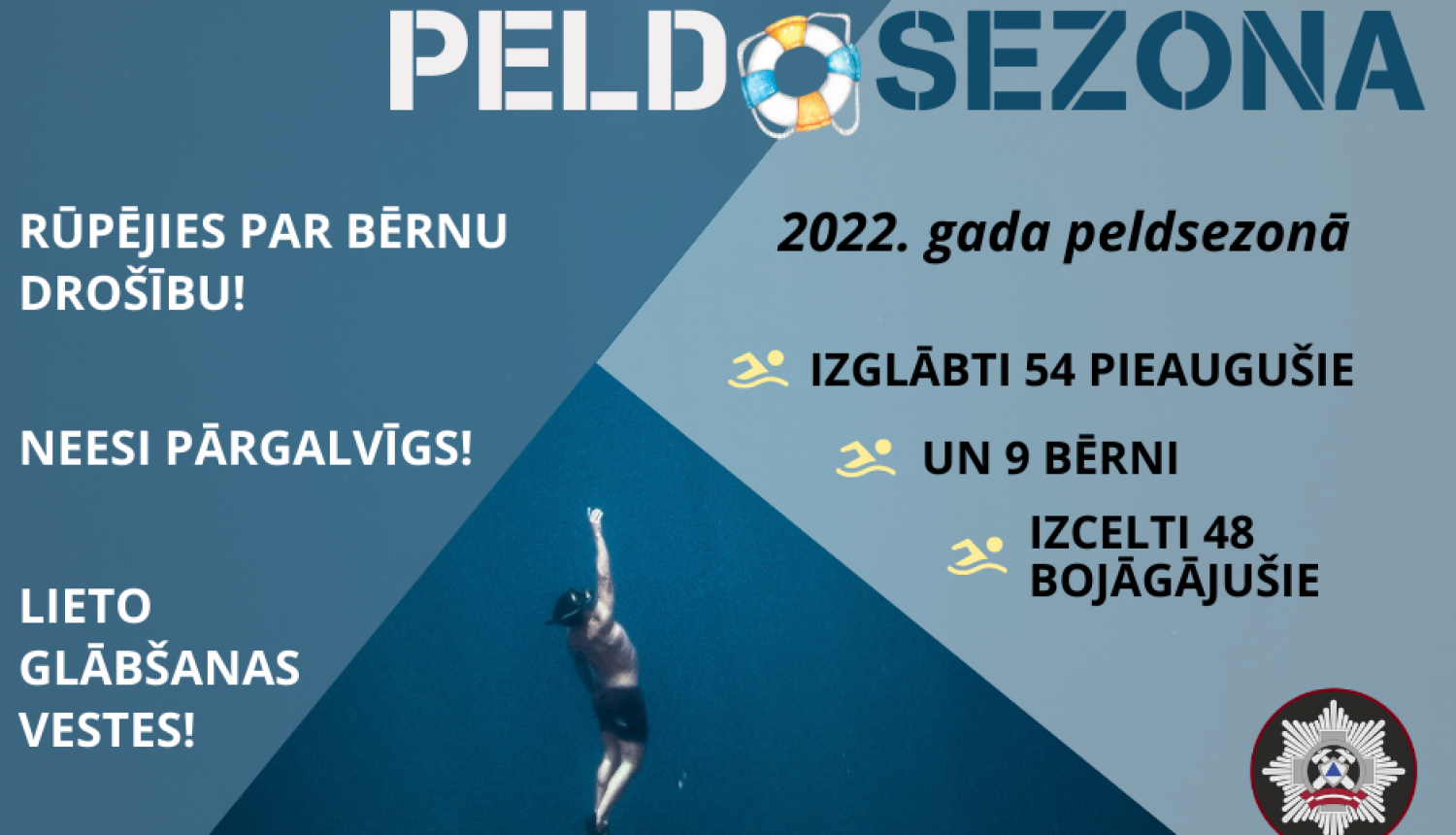 peldsezonas sākums, vugd informē